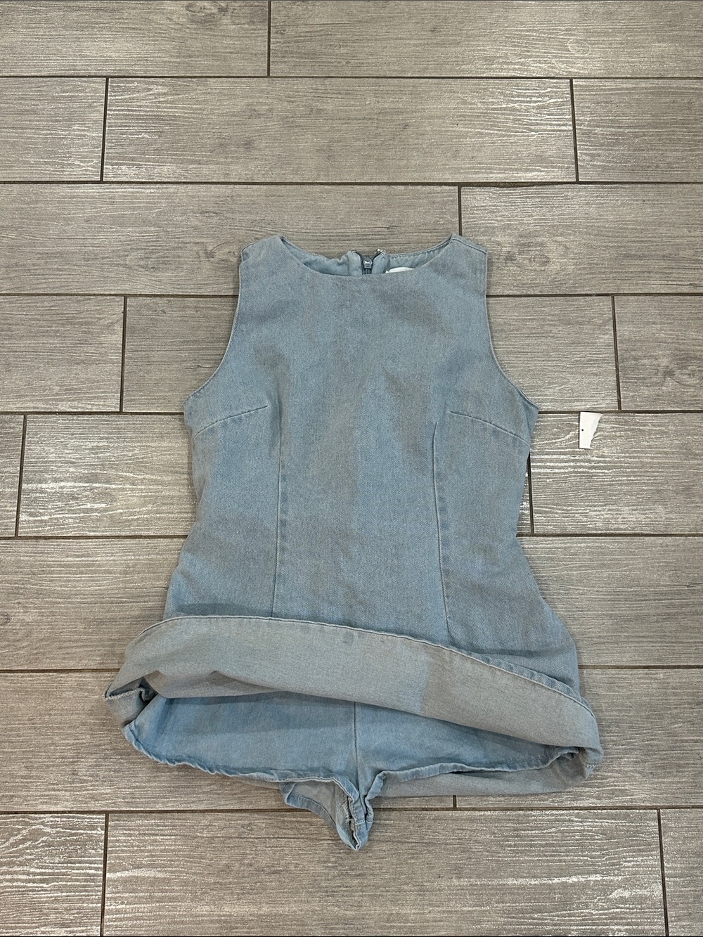 Princess Polly Ainsleigh Shift Denim Romper Light Wash New! - Picture 9 of 10